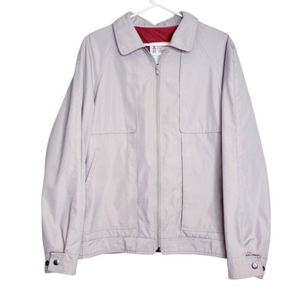 Vintage London Fog Lightweight Tan Khaki Colored Work Jacket Men's Size 44